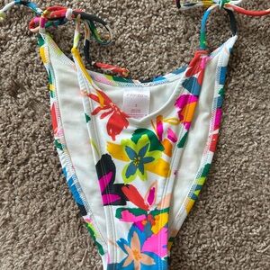 Cat & Jack Red and Pink Bikini Vibrant Floral Design